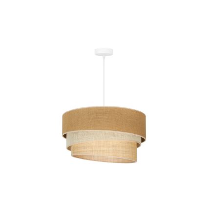 Duolla - Lestenec na vrvici YUTE TRIO 1xE27/15W/230V pr. 45 cm rjava/siva/bež
