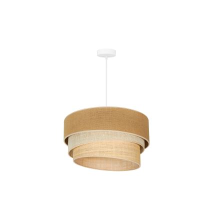 Duolla - Lestenec na vrvici YUTE TRIO 1xE27/15W/230V pr. 45 cm rjava/siva/bež
