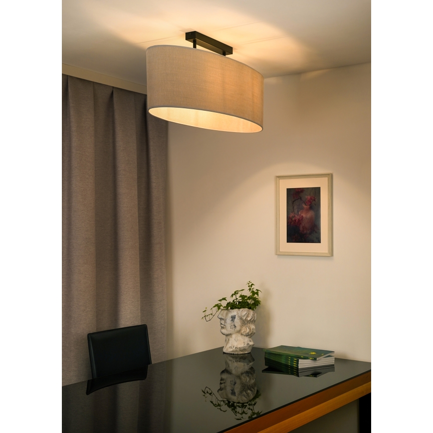 Duolla - Lestenec OVAL 2xE27/15W/230V siva