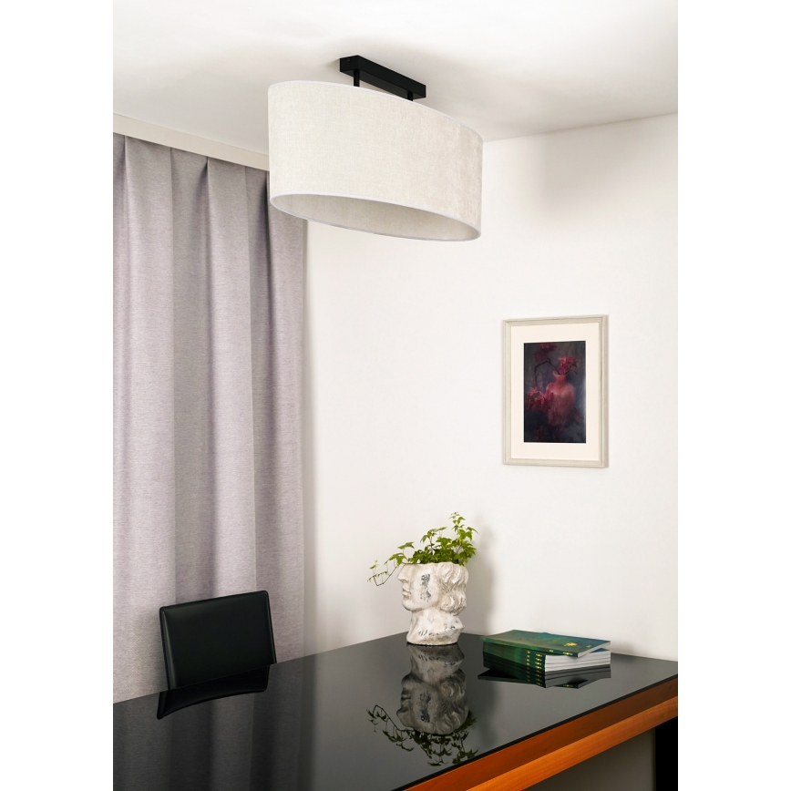 Duolla - Lestenec OVAL 2xE27/15W/230V siva