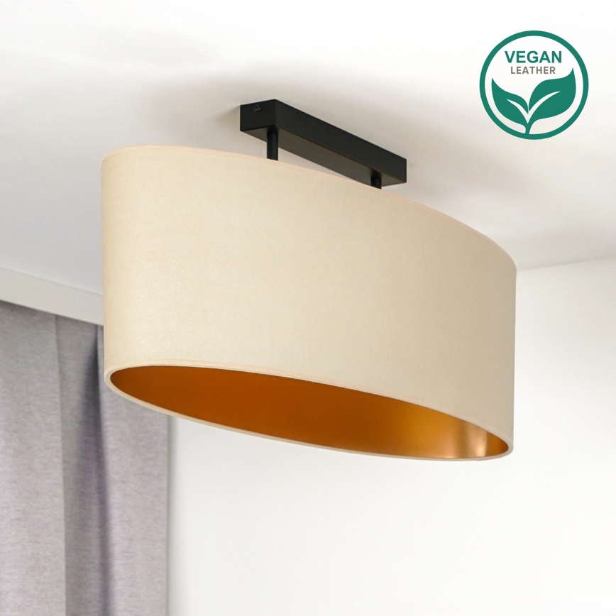 Duolla - Lestenec OVAL VEGAN 2xE27/15W/230V krem barva