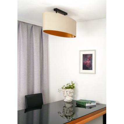 Duolla - Lestenec OVAL VEGAN 2xE27/15W/230V krem barva