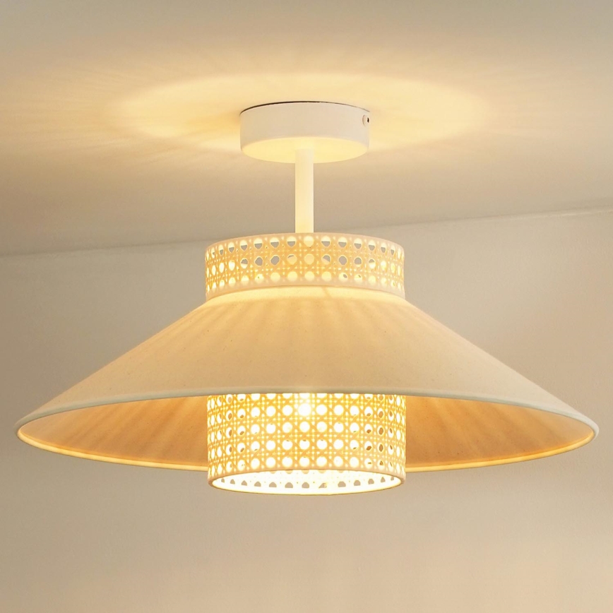 Duolla - Lestenec RIO RATTAN 1xE27/15W/230V pr. 45 cm bež/ratan