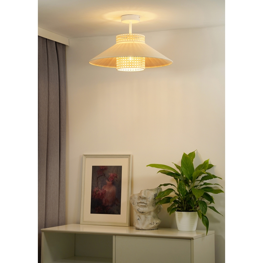 Duolla - Lestenec RIO RATTAN 1xE27/15W/230V pr. 45 cm bež/ratan