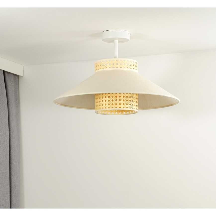Duolla - Lestenec RIO RATTAN 1xE27/15W/230V pr. 45 cm bež/ratan