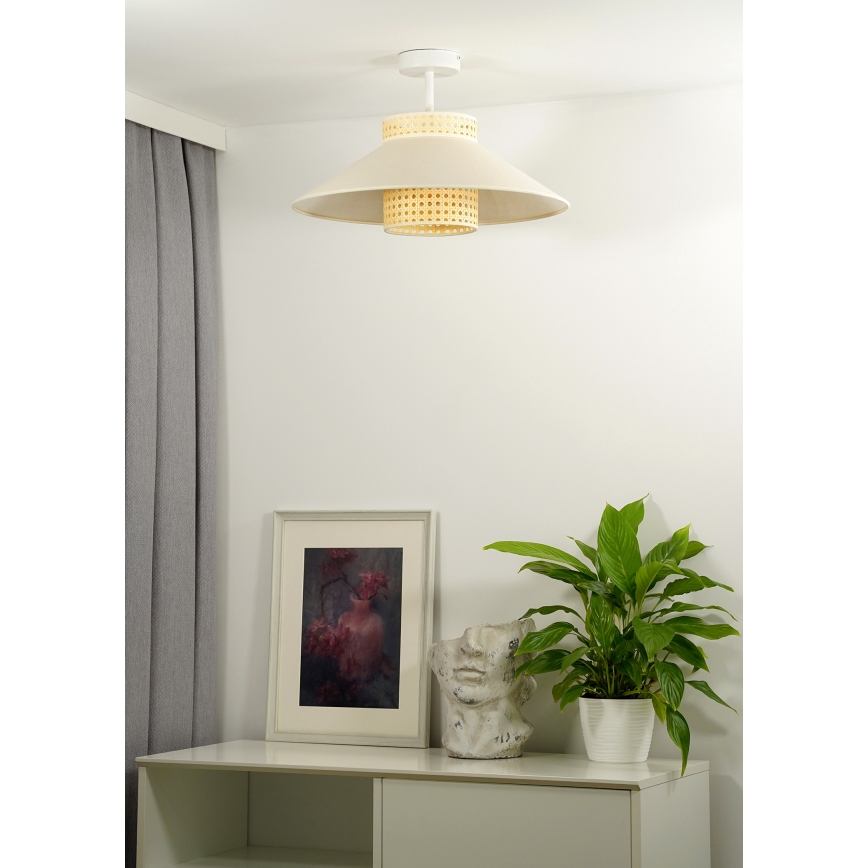 Duolla - Lestenec RIO RATTAN 1xE27/15W/230V pr. 45 cm bež/ratan