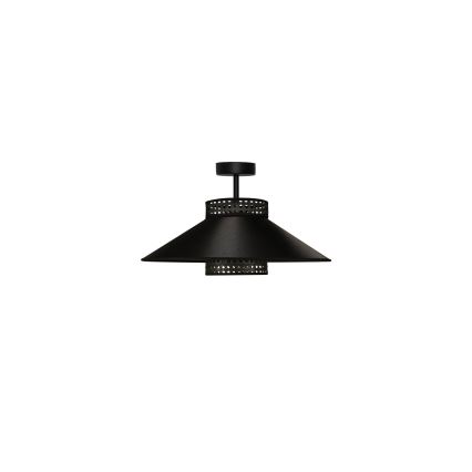 Duolla - Lestenec RIO RATTAN 1xE27/15W/230V pr. 45 cm črna/zlata