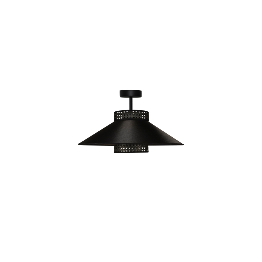 Duolla - Lestenec RIO RATTAN 1xE27/15W/230V pr. 45 cm črna/zlata