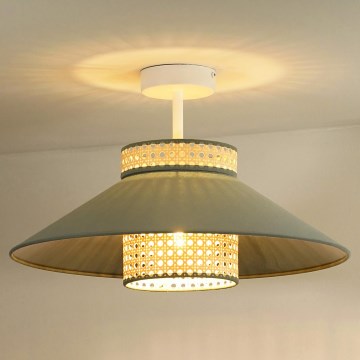 Duolla - Lestenec RIO RATTAN 1xE27/15W/230V pr. 45 cm zelena/ratan