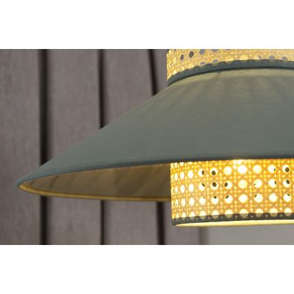 Duolla - Lestenec RIO RATTAN 1xE27/15W/230V pr. 45 cm zelena/ratan