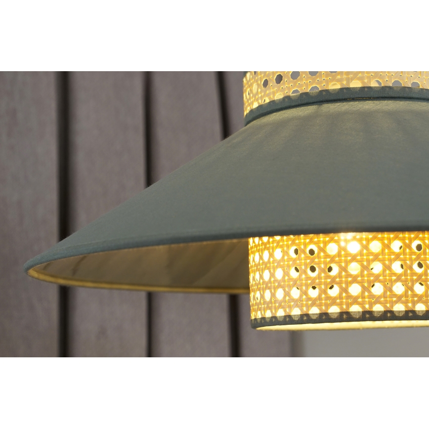 Duolla - Lestenec RIO RATTAN 1xE27/15W/230V pr. 45 cm zelena/ratan