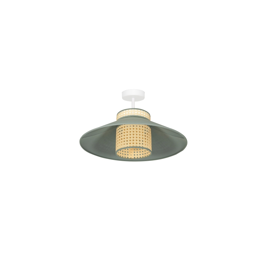 Duolla - Lestenec RIO RATTAN 1xE27/15W/230V pr. 45 cm zelena/ratan