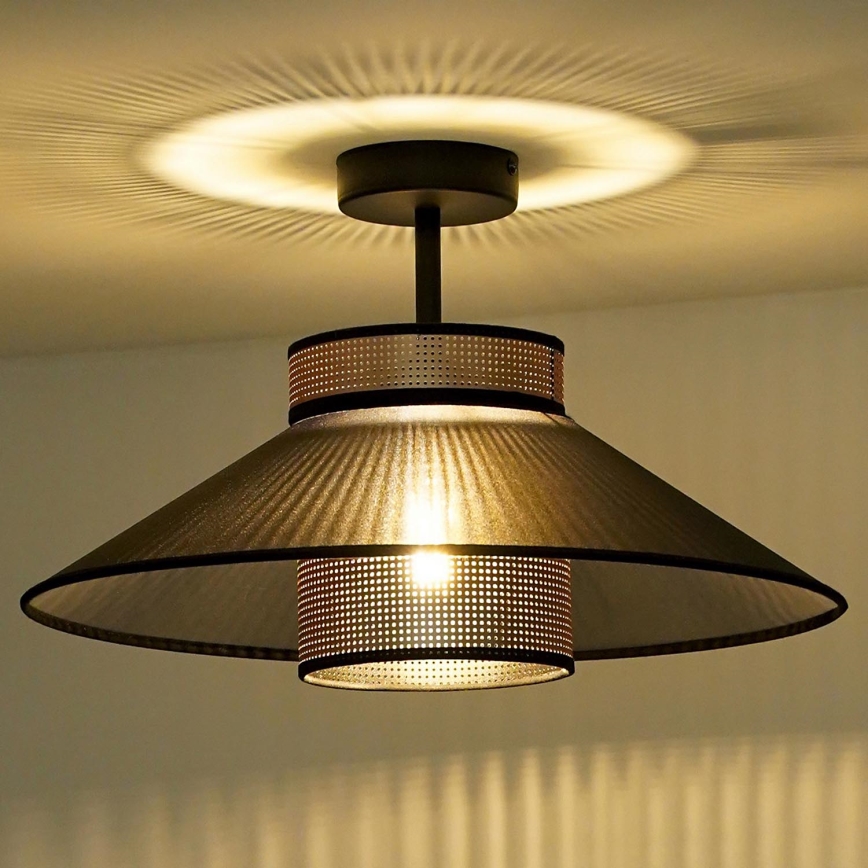 Duolla - Lestenec RIO SHINY 1xE27/15W/230V pr. 45 cm črna/baker