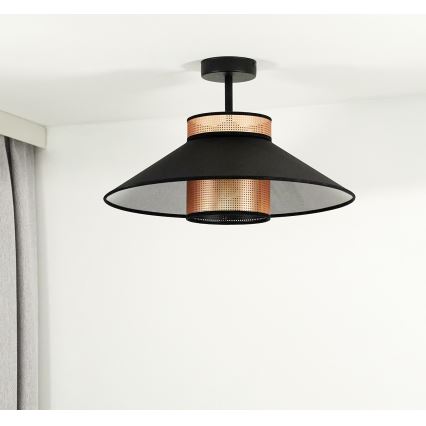 Duolla - Lestenec RIO SHINY 1xE27/15W/230V pr. 45 cm črna/baker