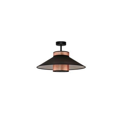 Duolla - Lestenec RIO SHINY 1xE27/15W/230V pr. 45 cm črna/baker