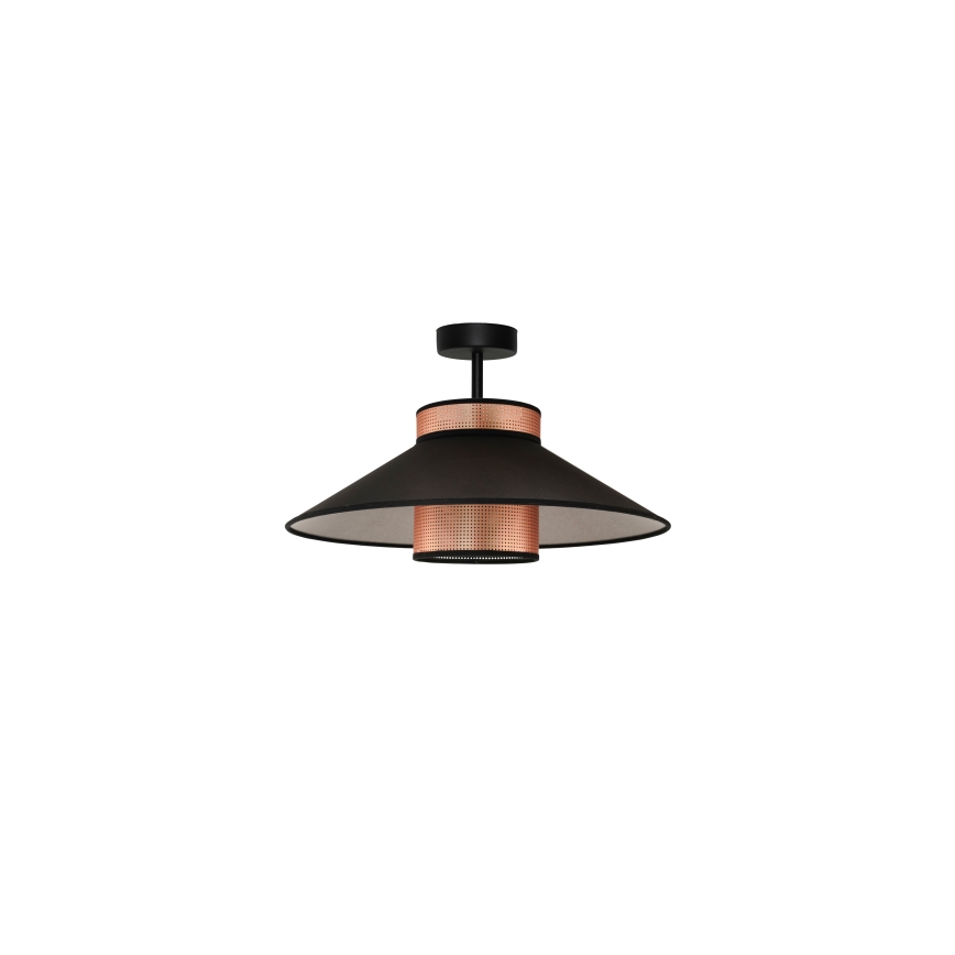 Duolla - Lestenec RIO SHINY 1xE27/15W/230V pr. 45 cm črna/baker
