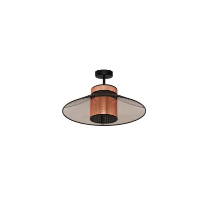 Duolla - Lestenec RIO SHINY 1xE27/15W/230V pr. 45 cm črna/baker