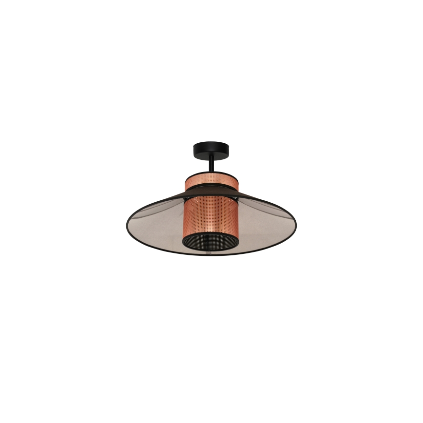 Duolla - Lestenec RIO SHINY 1xE27/15W/230V pr. 45 cm črna/baker