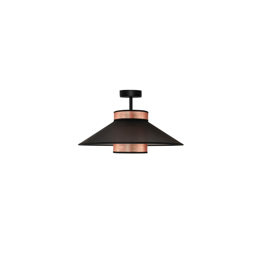 Duolla - Lestenec RIO SHINY 1xE27/15W/230V pr. 45 cm črna/baker