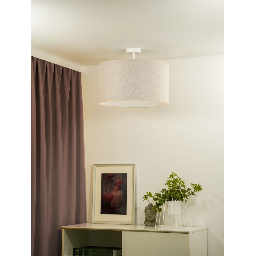 Duolla - Lestenec ROLLER ECO RECYCLING 1xE27/15W/230V pr. 45 cm krem barva