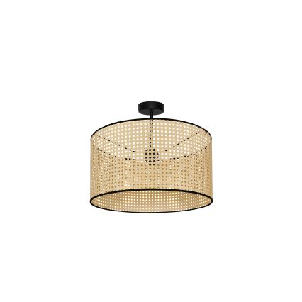 Duolla - Lestenec ROLLER RATTAN 1xE27/15W/230V pr. 45 cm bež/črna