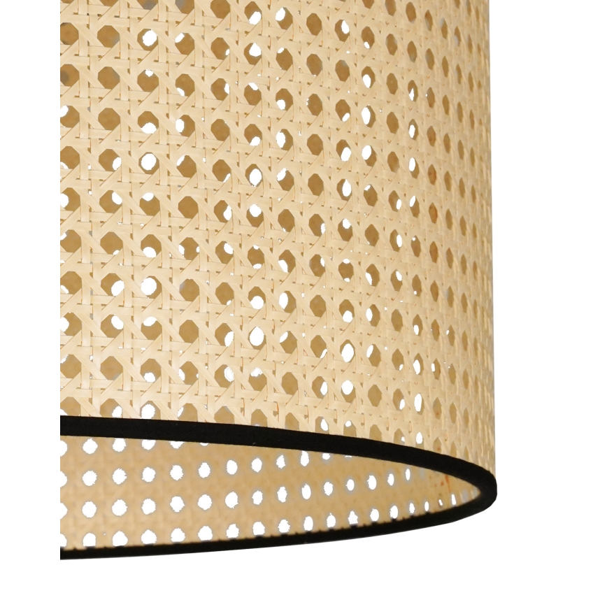 Duolla - Lestenec ROLLER RATTAN 1xE27/15W/230V pr. 45 cm bež/črna