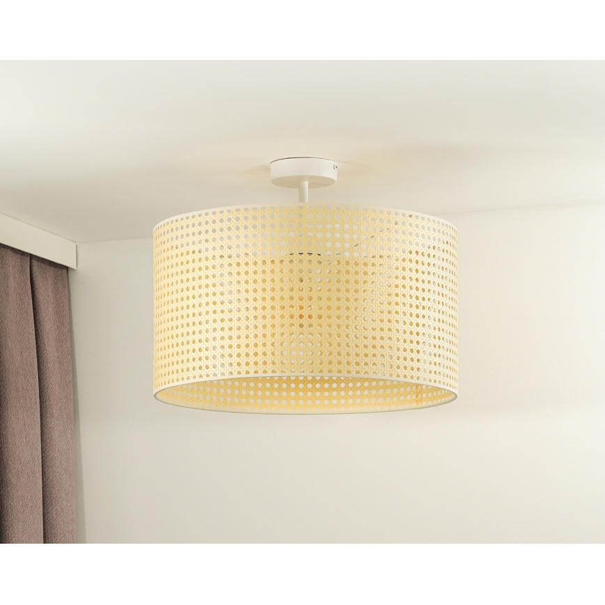 Duolla - Lestenec ROLLER RATTAN 1xE27/15W/230V pr. 45 cm bež