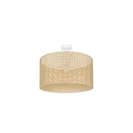 Duolla - Lestenec ROLLER RATTAN 1xE27/15W/230V pr. 45 cm bež