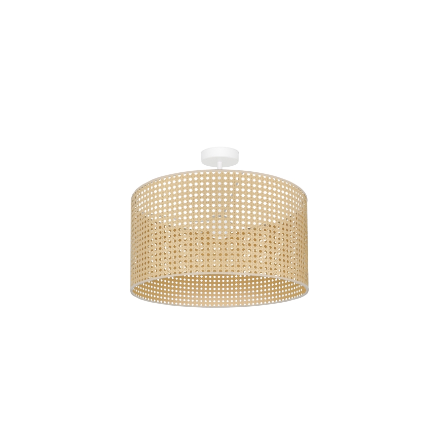Duolla - Lestenec ROLLER RATTAN 1xE27/15W/230V pr. 45 cm bež