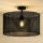 Duolla - Lestenec ROLLER RATTAN 1xE27/15W/230V pr. 45 cm črna