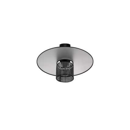 Duolla - Lestenec TOKYO RATTAN 1xE27/15W/230V pr. 50 cm črna/srebrna
