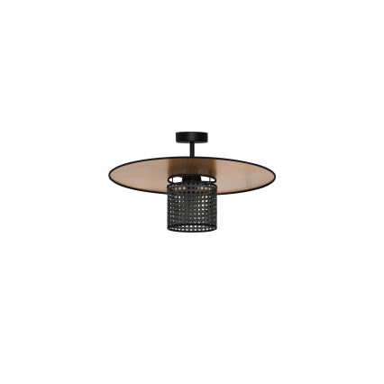 Duolla - Lestenec TOKYO RATTAN 1xE27/15W/230V pr. 50 cm zlata/črna