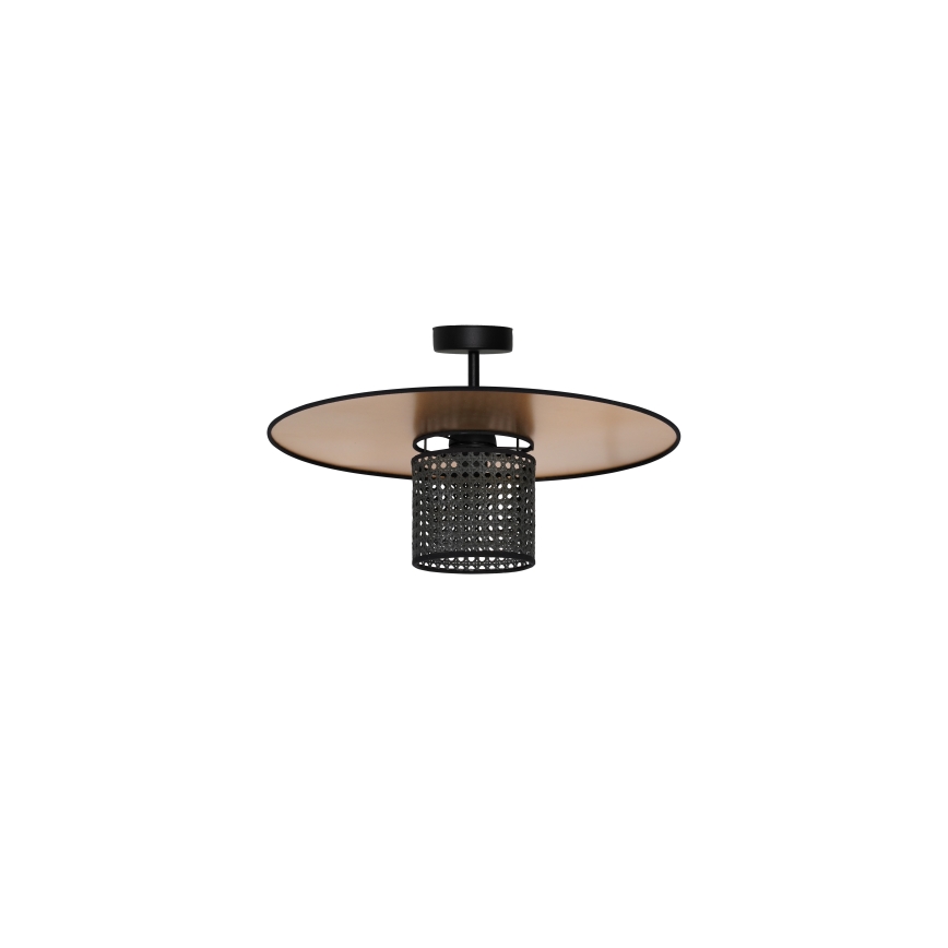 Duolla - Lestenec TOKYO RATTAN 1xE27/15W/230V pr. 50 cm zlata/črna
