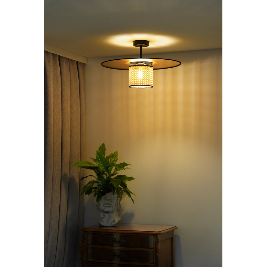 Duolla - Lestenec TOKYO RATTAN 1xE27/15W/230V pr. 50 cm zlata/ratan