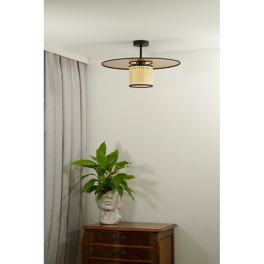 Duolla - Lestenec TOKYO RATTAN 1xE27/15W/230V pr. 50 cm zlata/ratan