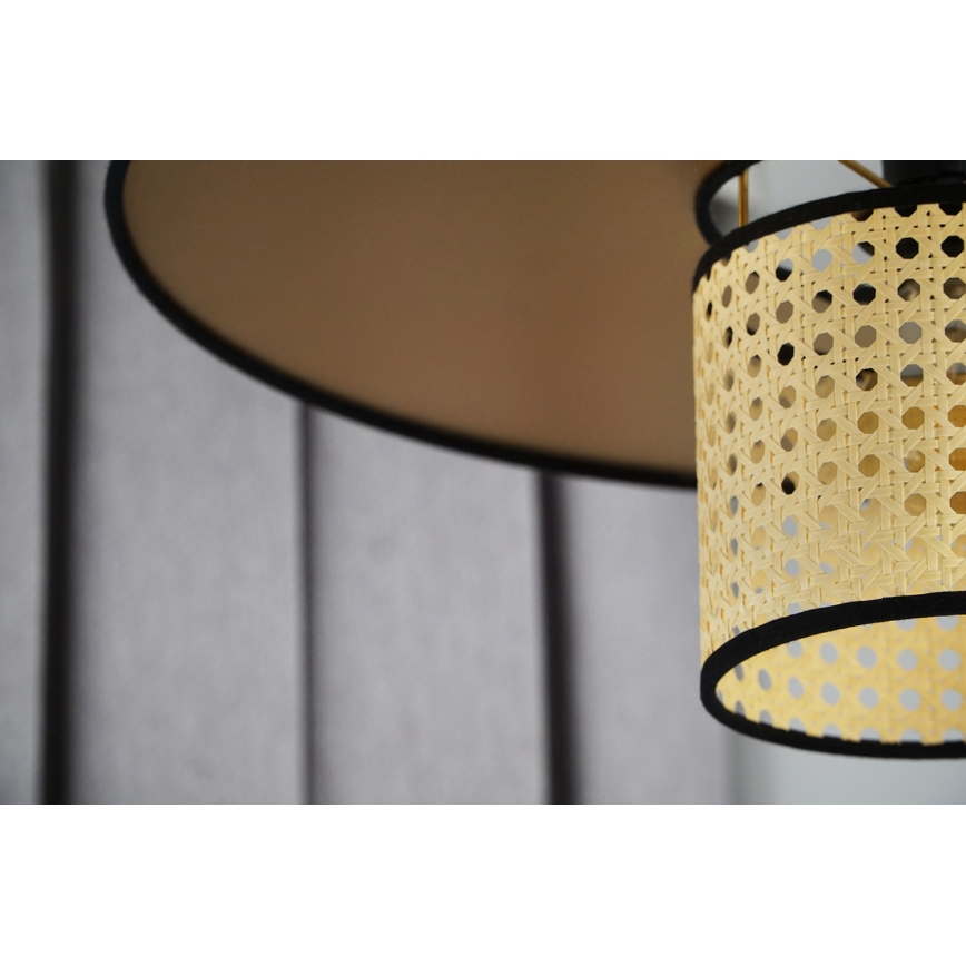 Duolla - Lestenec TOKYO RATTAN 1xE27/15W/230V pr. 50 cm zlata/ratan