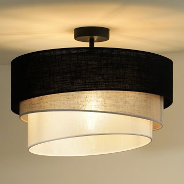 Duolla - Lestenec TRIO 1xE27/15W/230V pr. 45 cm črna/siva/bela