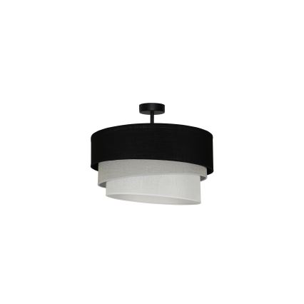Duolla - Lestenec TRIO 1xE27/15W/230V pr. 45 cm črna/siva/bela