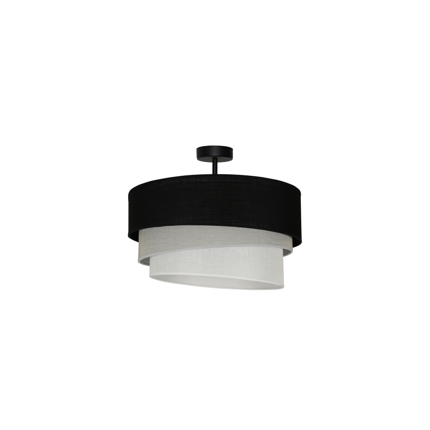Duolla - Lestenec TRIO 1xE27/15W/230V pr. 45 cm črna/siva/bela