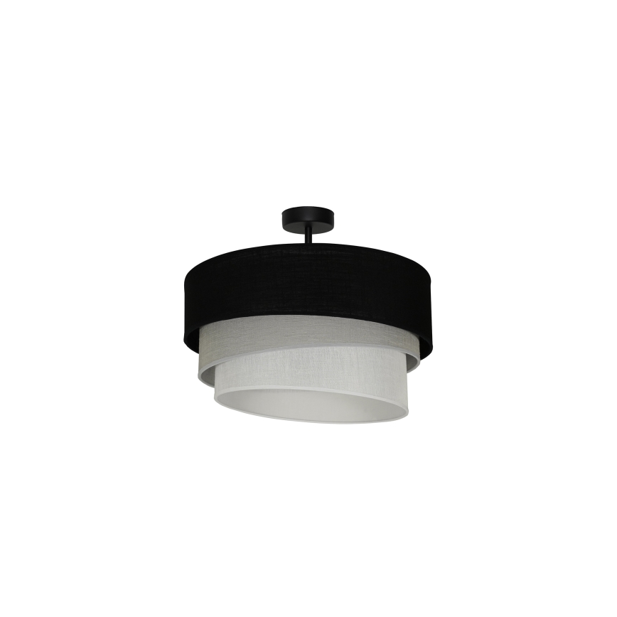 Duolla - Lestenec TRIO 1xE27/15W/230V pr. 45 cm črna/siva/bela