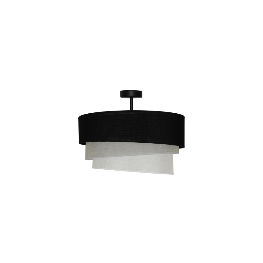 Duolla - Lestenec TRIO 1xE27/15W/230V pr. 45 cm črna/siva/bela