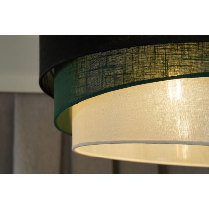 Duolla - Lestenec TRIO 1xE27/15W/230V pr. 45 cm črna/zelena/bela