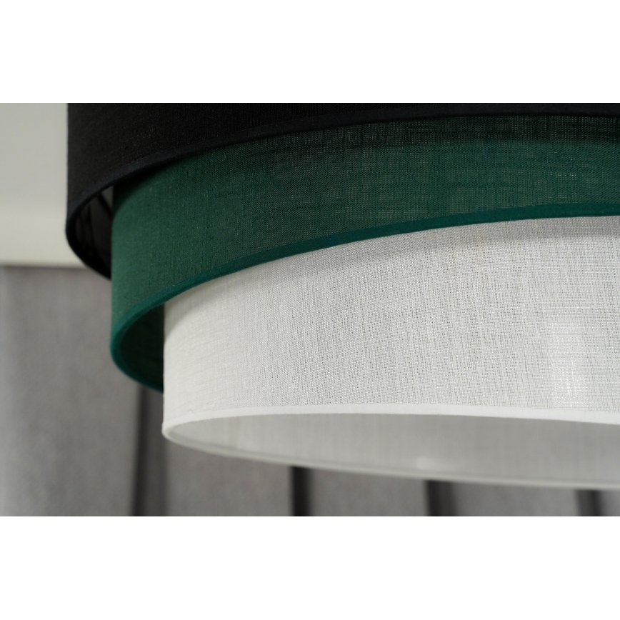 Duolla - Lestenec TRIO 1xE27/15W/230V pr. 45 cm črna/zelena/bela