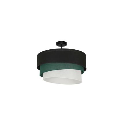 Duolla - Lestenec TRIO 1xE27/15W/230V pr. 45 cm črna/zelena/bela