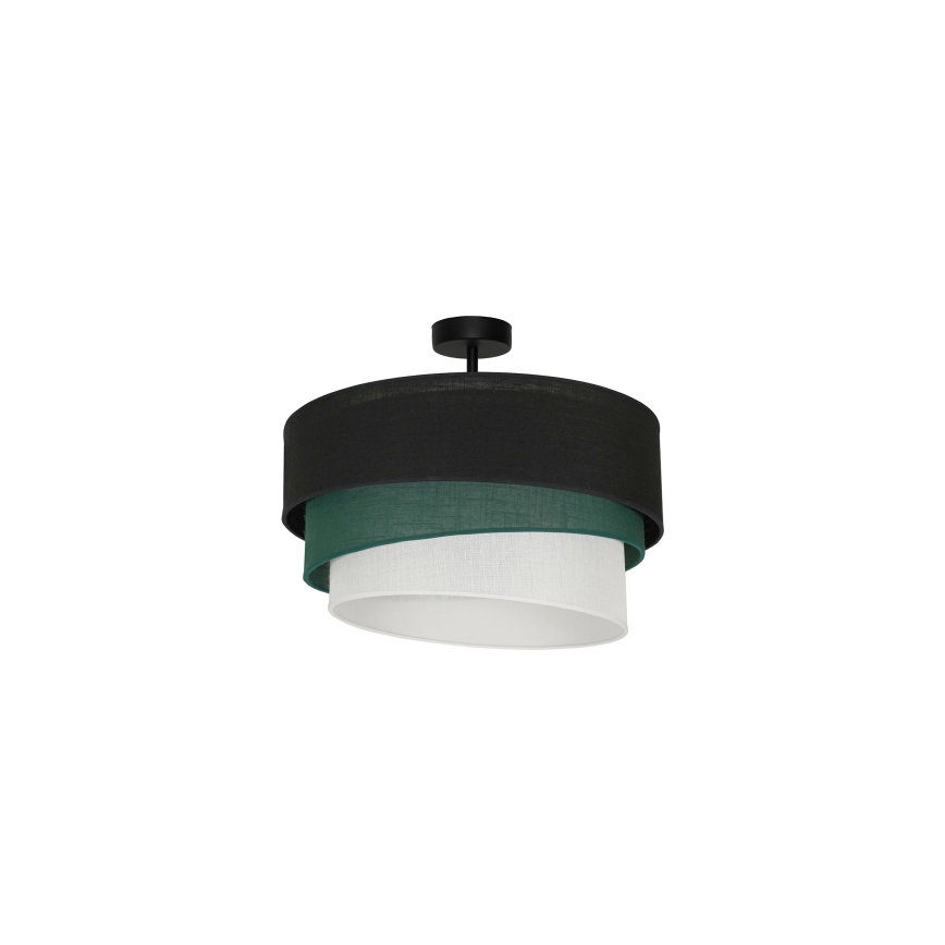 Duolla - Lestenec TRIO 1xE27/15W/230V pr. 45 cm črna/zelena/bela