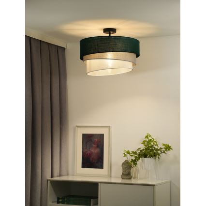 Duolla - Lestenec TRIO 1xE27/15W/230V pr. 45 cm zelena/siva/bela