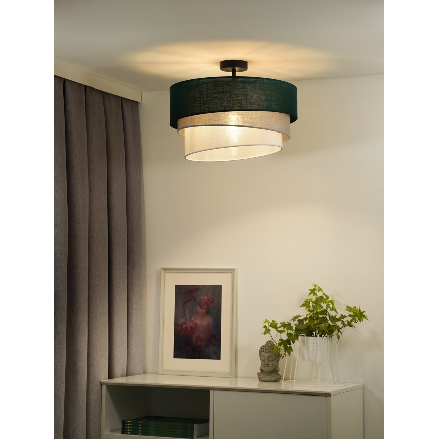 Duolla - Lestenec TRIO 1xE27/15W/230V pr. 45 cm zelena/siva/bela