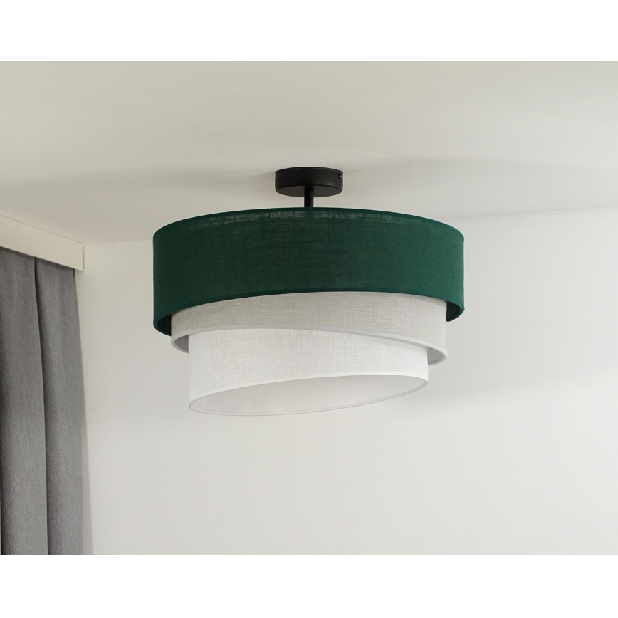 Duolla - Lestenec TRIO 1xE27/15W/230V pr. 45 cm zelena/siva/bela
