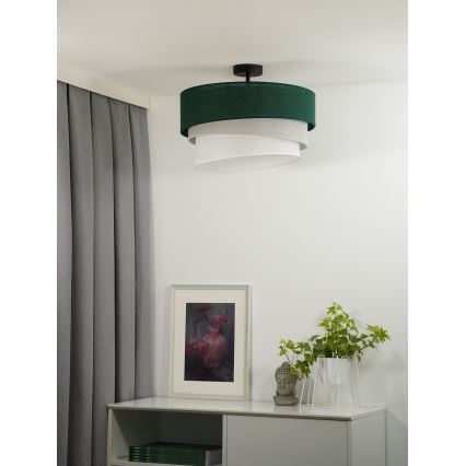 Duolla - Lestenec TRIO 1xE27/15W/230V pr. 45 cm zelena/siva/bela