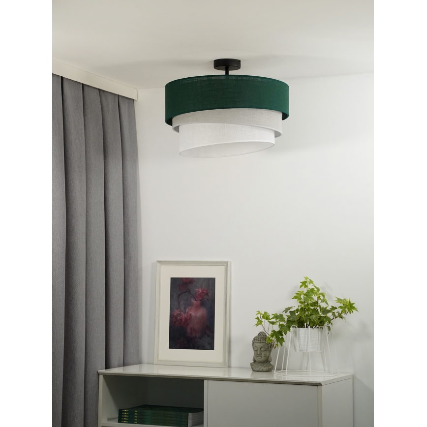 Duolla - Lestenec TRIO 1xE27/15W/230V pr. 45 cm zelena/siva/bela